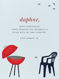 BBQ and Mosquito - Juneteenth Card by Paperless Post