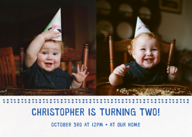 Triangles Splitscreen - First Birthday Invitation by Paperless Post