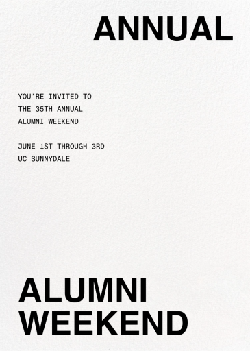Aslant - Class Reunion Invitation by Paperless Post