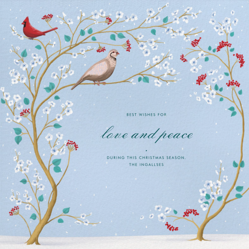 Winter Chinoiserie - Holiday Card by Paperless Post