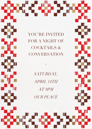 Warm Woodblock by Paperless Post