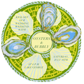 Oyster Plate - Welcome Party Invitation by Iris + Marie