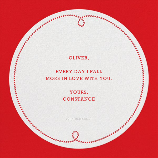 Penguin Love ll - Valentine's Day Card by Jonathan Adler - Back