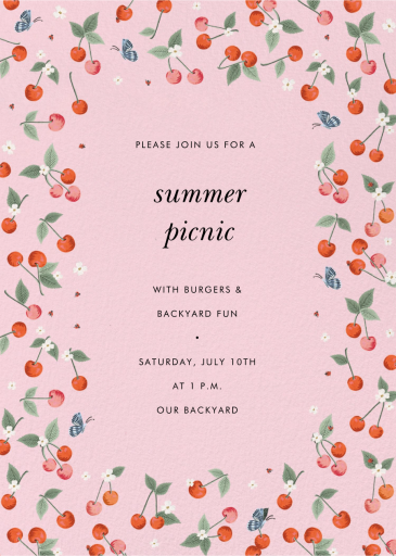Cherry Garden - Summer Party Invitation by Rifle Paper Co.