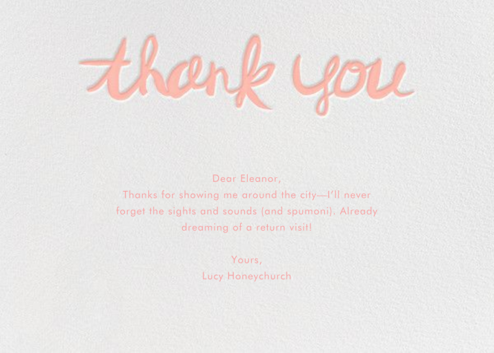 Brushed Thank You - Thank You Card by Linda and Harriett