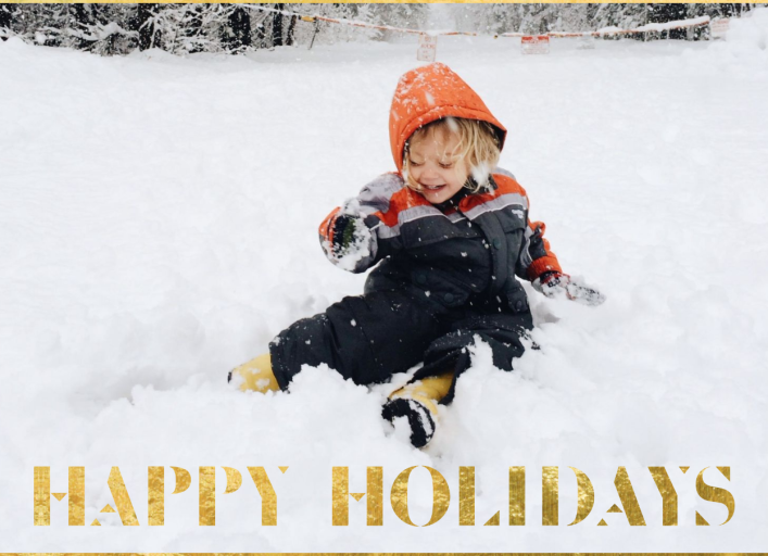 Stenciled Text Overlay (Photo) - Holiday Card by Paperless Post