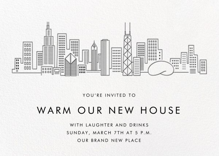 City Skyline View - Housewarming Invitation by Paperless Post