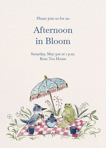 Beneath the Umbrella - Summer Party Invitation by Kirby x Art