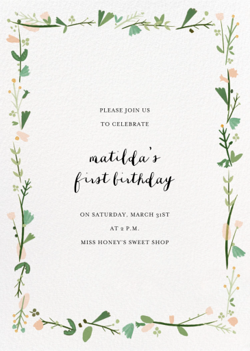 Miss Potter - First Birthday Invitation by Mr. Boddington's Studio