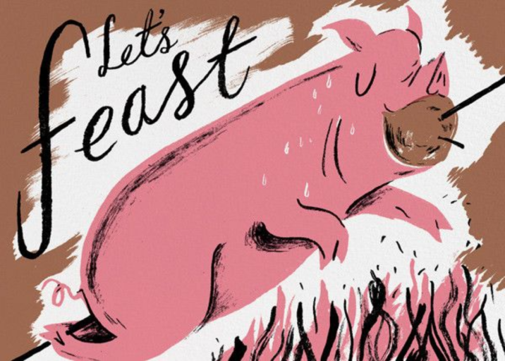 Let's Feast - BBQ Invitation by Red Cap Cards