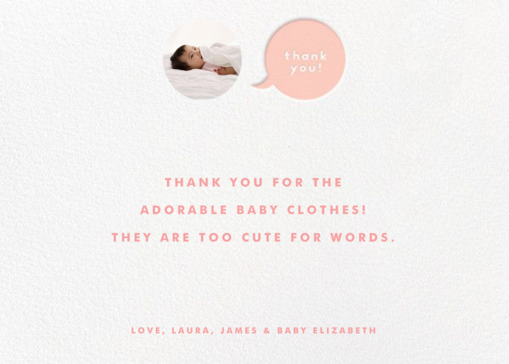 Polka Dot Baby - Thak You - Thank You Card by The Indigo Bunting