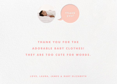 Polka Dot Baby - Thak You - Thank You Card by The Indigo Bunting