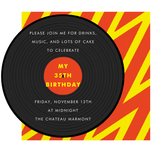 Better on Vinyl - Birthday Invitation by Paperless Post - Back