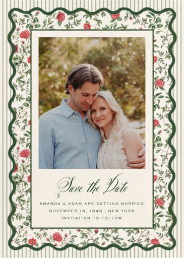 Homespun Florals (Lucy Young) - Save the Date by Dogwood Hill