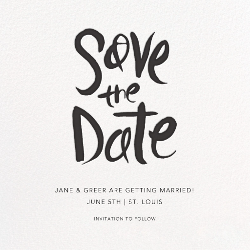 Ink Save The Date by Linda and Harriett