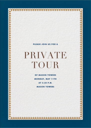 Bold Line (Tall) - VIP Event Invitation by The Indigo Bunting