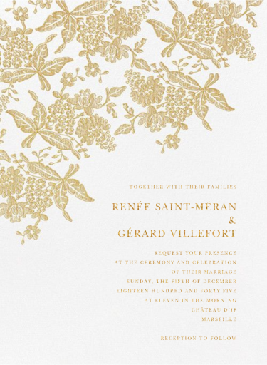 Hydrangea Lace II - Confirmation Invitation by Oscar de la Renta