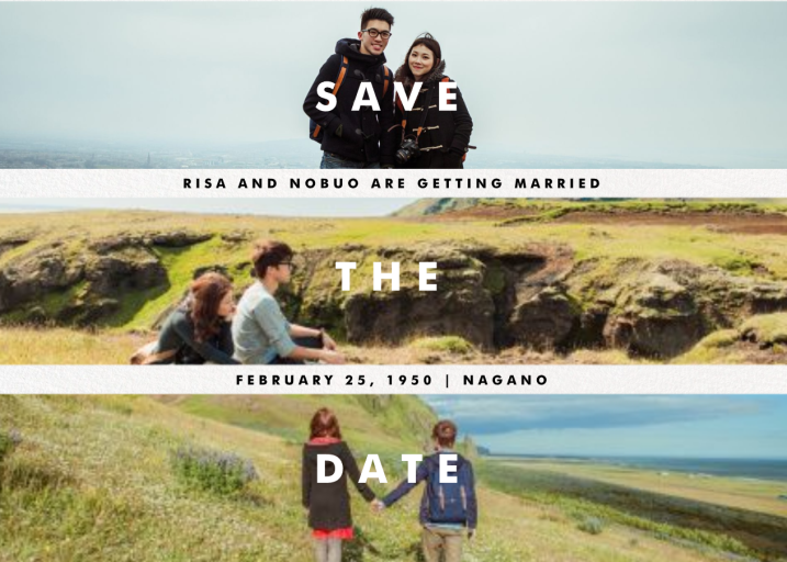 Three Photo Stripes - Save the Date by Paperless Post