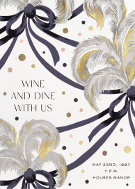 Fleur de Plume - Cocktail Party Invitation by Schumacher