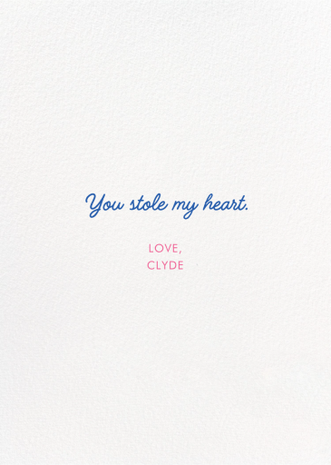 Cute Thing (Katie Benn) - Valentine's Day Card by Red Cap Cards - Back