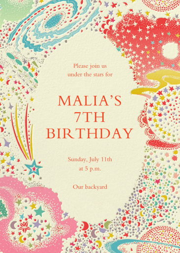 Cosmic Galaxy - Birthday Invitation by Liberty