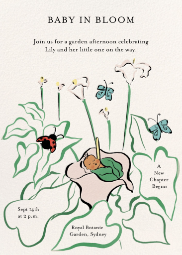 Baby Blooms - Baby Shower Invitation by Tamborine Press