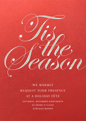 Season's Flourish - Holiday Party Invitation by Paperless Post