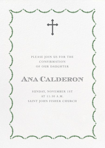 Garland Tall - Confirmation Invitation by Paperless Post