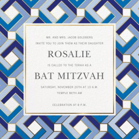 Penrose - Bar & Bat Mitzvah Invitation by Jonathan Adler