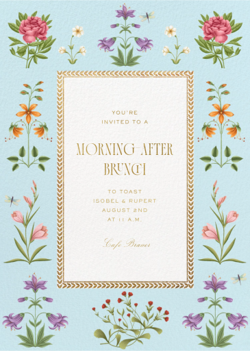 Botanical Illustrations - Wedding Brunch Invitation by Sketch Design Studio