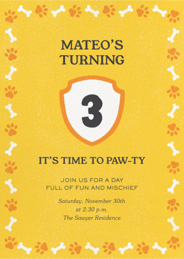 Paw Party - Birthday Invitation by Paperless Post