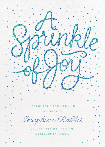 Sprinkle of Joy - Baby Sprinkle Invitation by Paperless Post