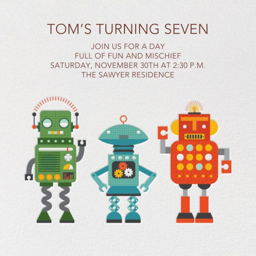 Robot Party by Petit Collage