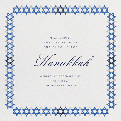 Star of David Border - Invitation by Paperless Post
