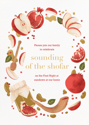 Sweet Wreath - Rosh Hashanah Invitation by Paperless Post