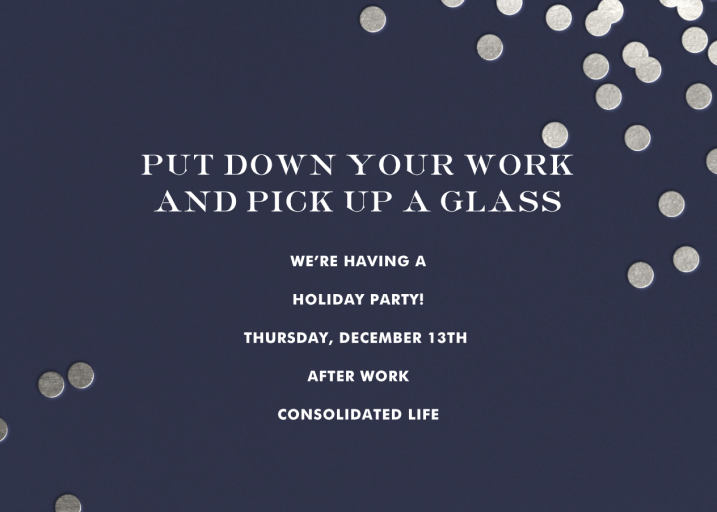 Confetti kate spade new york - Corporate Reception Invitation by kate spade new york