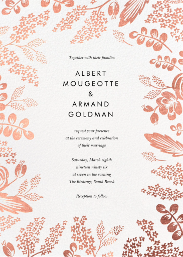 Heather and Lace - Wedding Invitation by Rifle Paper Co.