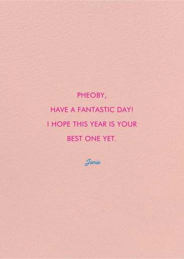 Birthday Beads - Birthday Card by Carolyn Suzuki Studio - Back