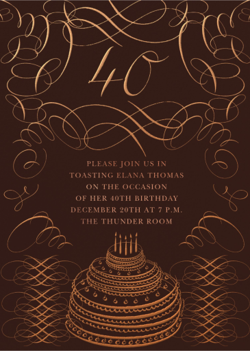 Swirly Celebration - Birthday Invitation by Bernard Maisner