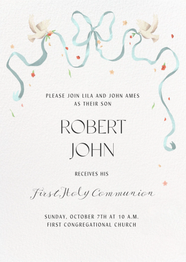 In Unison - First Communion Invitation by Paperless Post