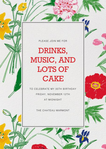 Puutarhakutsut (Tall) - Birthday Invitation by Marimekko