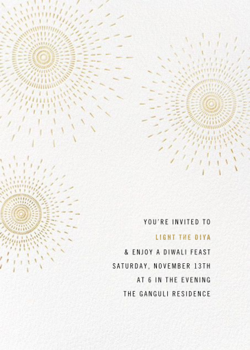 Firework - Diwali Invitation by Paperless Post