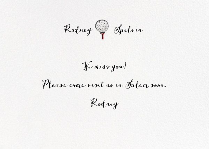 Back Nine - Stationery by Paperless Post