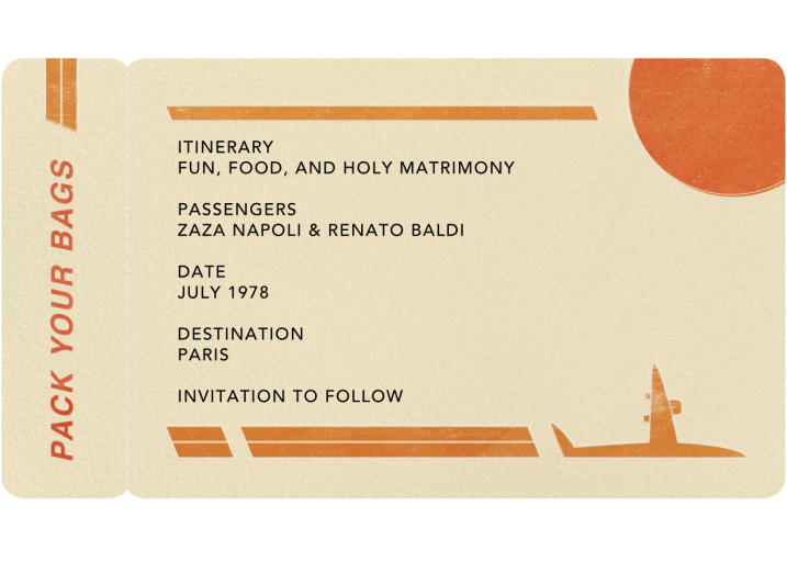 Boarding Pass by Paperless Post