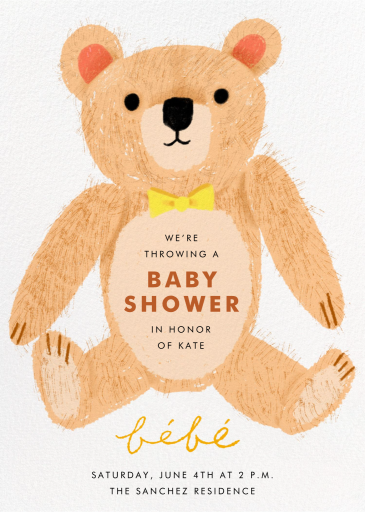 Baby Bear (Invitation) - Baby Shower Invitation by carolyn-suzuki-studio