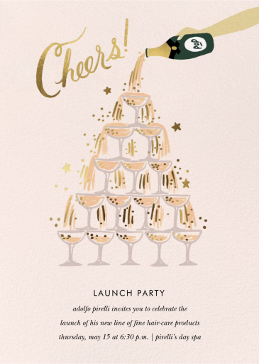Champagne Tower - Launch Party Invitation by Rifle Paper Co.
