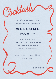 Cocktail Ribbon - Welcome Party Invitation by Cheree Berry Paper & Design