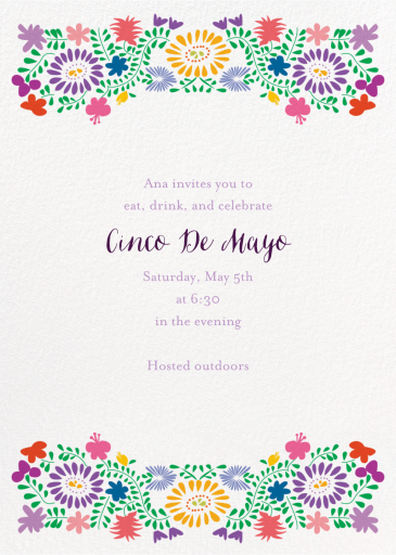 Oaxacan Flowers - Summer Party Invitation by Paperless Post