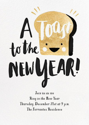 New Year's Toast (Invitation) - New Year's Eve Invitation by Hello!Lucky