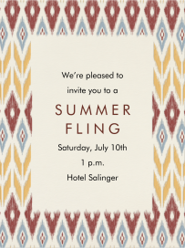 Ikat - Summer Party Invitation by Paperless Post